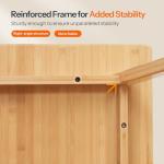 HOOBRO Square Bamboo Dining Table for Small Spaces