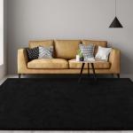 Soft Black Memory Foam Area Rug, 6x9 Feet