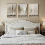 Large Framed Neutral Abstract 3-Piece Wall Art