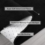 Soft Black Memory Foam Area Rug, 6x9 Feet