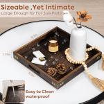 Square Wood Serving Tray with Handles, 13" x 13