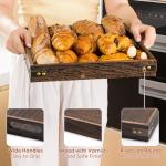 Square Wood Serving Tray with Handles, 13" x 13