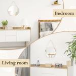 Gold Round Hanging Mirror with Chain Decor