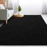 Soft Black Memory Foam Area Rug, 6x9 Feet