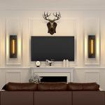 Industrial Black Wall Sconces - 2 Pack