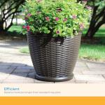 Brown Resin Wicker Planter for Indoor/Outdoor Use