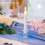 Clear Glass Taper Candle Holders - Set of 2