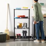 Adjustable Black Steel Wire Storage Shelves