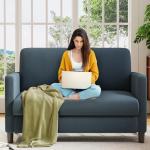 Welzona 51" Comfy Teddy Loveseat for Small Spaces