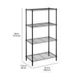Adjustable Black Steel Wire Storage Shelves