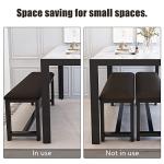 Minimalist Marble Dining Table Set with Benches