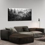 Black and White Mountain Landscape Canvas Art