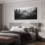 Black and White Mountain Landscape Canvas Art