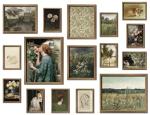 16 PCS Vintage Framed Wall Art Set