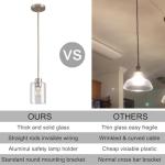 Brushed Nickel Modern Farmhouse Pendant Lights - 2 Pack
