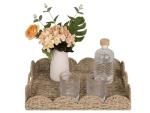 Wicker Scalloped Tray for Stylish Storage