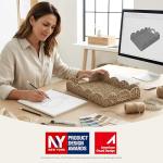 Wicker Scalloped Tray for Stylish Storage