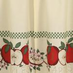 Ivory Red Delicious Apple Curtain Tier Set
