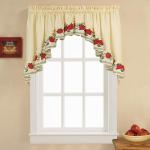 Ivory Red Delicious Apple Curtain Tier Set