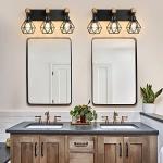 Rustic 3-Light Wood Vanity Light Fixture
