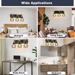 Rustic 3-Light Wood Vanity Light Fixture