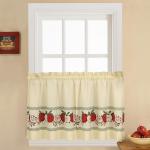 Ivory Red Delicious Apple Curtain Tier Set