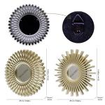 Set of 3 Round Gold Wall Mirrors