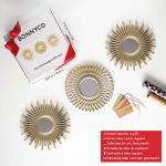 Set of 3 Round Gold Wall Mirrors