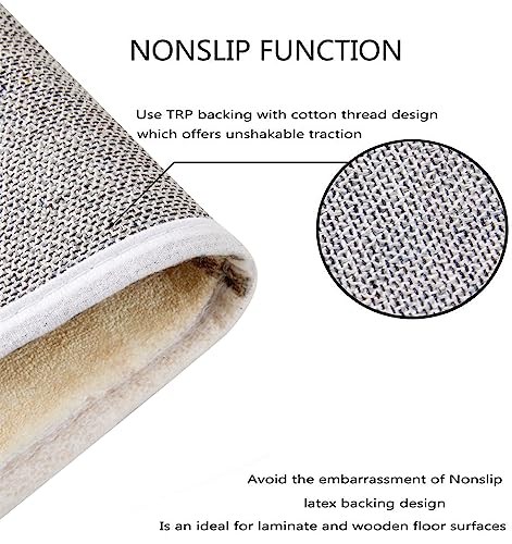 Khaki Minimalist Washable Rug for Modern Spaces