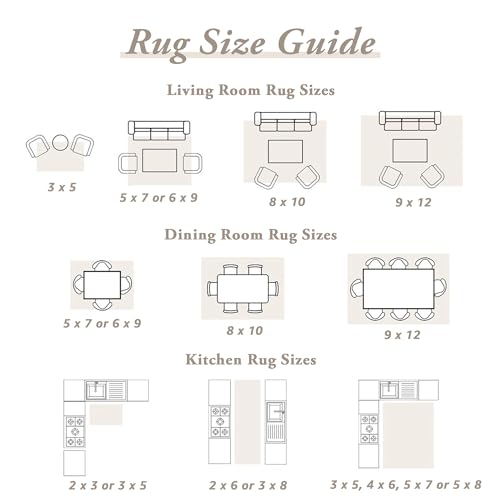 BILEEHOME Abstract Neutral Rug for Living Room