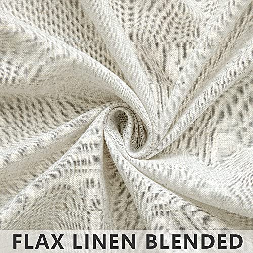 Natural 84 Inch Curtains, Cream 2 Panel Set