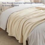 Cotton Muslin Throw Blanket - Soft, Lightweight, Beige