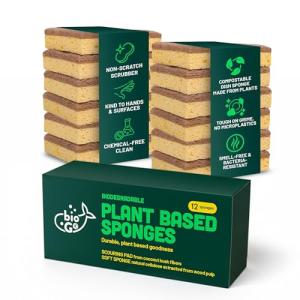 Eco-Friendly Biodegradable Kitchen Sponges 12 Pack