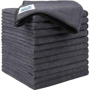 Ultra-Absorbent Microfiber Cleaning Cloths - 12 Pack