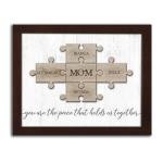 Personalized Family Puzzle Wall Art for Moms