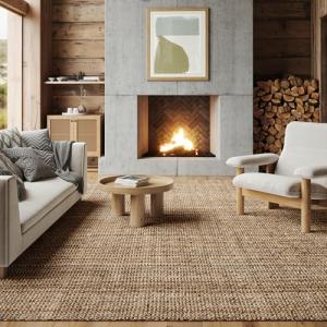 Hand Woven Jute Area Rug for High Traffic