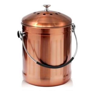 Countertop Compost Bin - Matte Copper Stainless Steel