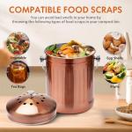 Countertop Compost Bin - Matte Copper Stainless Steel