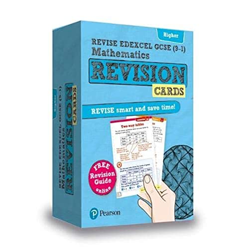 REVISE Edexcel GCSE (9-1) Mathematics Higher Revision Cards: includes FREE online Revision Guide (REVISE Edexcel GCSE Maths 2015) by Pearson Education