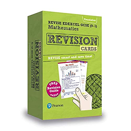 REVISE Edexcel GCSE (9-1) Mathematics Foundation Revision Cards: includes FREE online Revision Guide (REVISE Edexcel GCSE Maths 2015) from Pearson Education