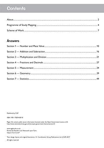 New KS2 Maths Answers for Year 4 Textbook (CGP KS2 Maths) by Coordination Group Publications Ltd (CGP)