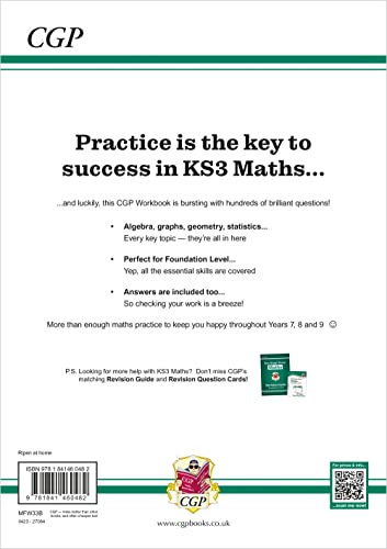 KS3 Maths Workbook (with answers) - Foundation (CGP KS3 Maths) from Coordination Group Publications Ltd (CGP)
