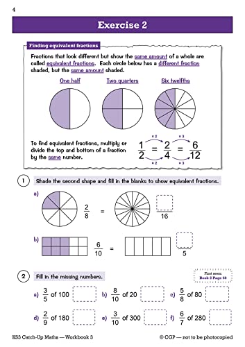 New KS3 Maths Catch-Up Workbook 3 (with Answers) (CGP KS3 Maths) by Coordination Group Publications Ltd (CGP)