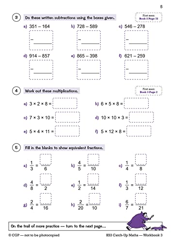 New KS3 Maths Catch-Up Workbook 3 (with Answers) (CGP KS3 Maths) by Coordination Group Publications Ltd (CGP)