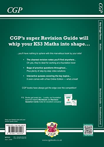 KS3 Maths Study Guide - Foundation (CGP KS3 Maths) from Coordination Group Publications Ltd (CGP)