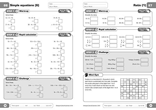 Collins KS2 Revision and Practice ? 5 Minute Maths Mastery Book 6 from Collins