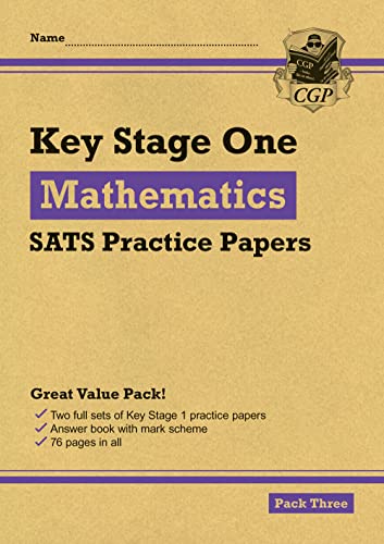 New KS1 Maths SATS Practice Papers: Pack 3 (for the 2019 tests) (CGP KS1 SATs Practice Papers) by Coordination Group Publications Ltd (CGP)