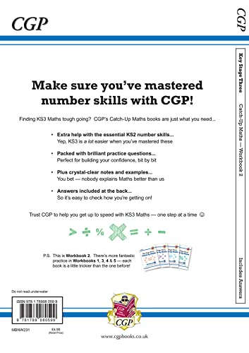 New KS3 Maths Catch-Up Workbook 2 (with Answers) (CGP KS3 Maths) from Coordination Group Publications Ltd (CGP)