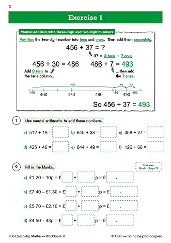 New KS3 Maths Catch-Up Workbook 2 (with Answers) (CGP KS3 Maths) from Coordination Group Publications Ltd (CGP)