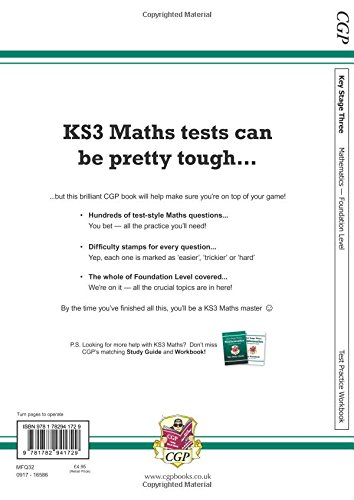 KS3 Maths Test Practice Workbook - Foundation (CGP KS3 Maths) from Coordination Group Publications Ltd (CGP)